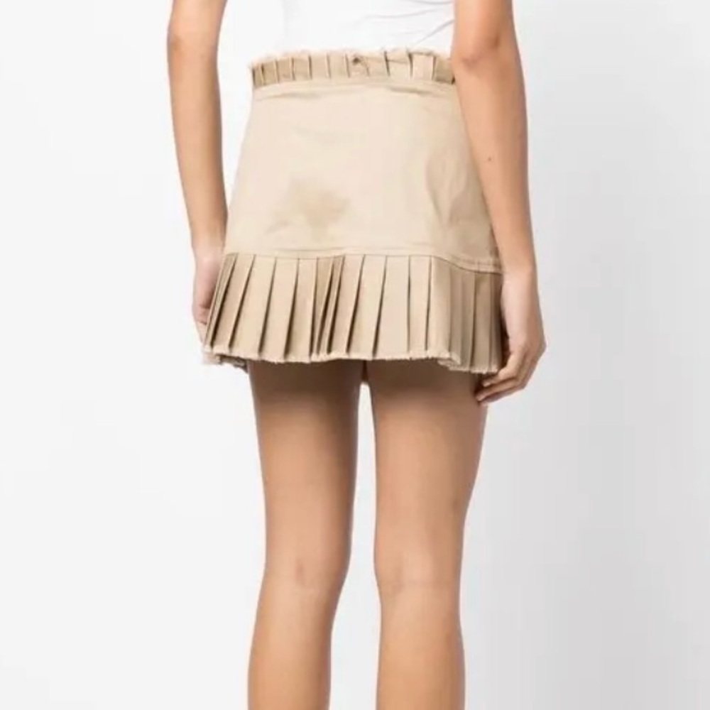 Alexis Tan Mini Skirt with Pleats - Picture 3 of 5